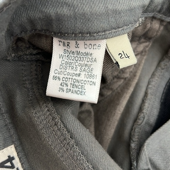 NWT Rag & Bone Skinny Jeans in Distressed Sage - Picture 8 of 12